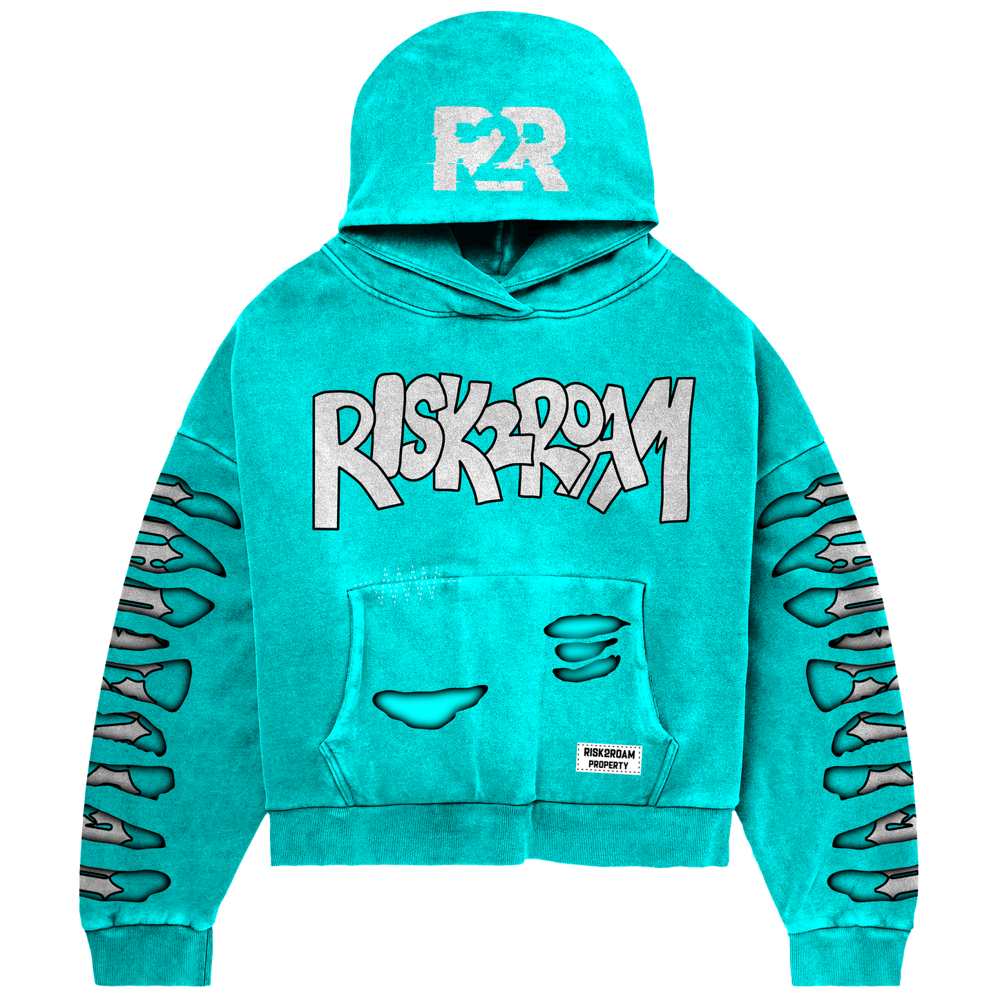 Risk2Roam Hoodies Light Blue